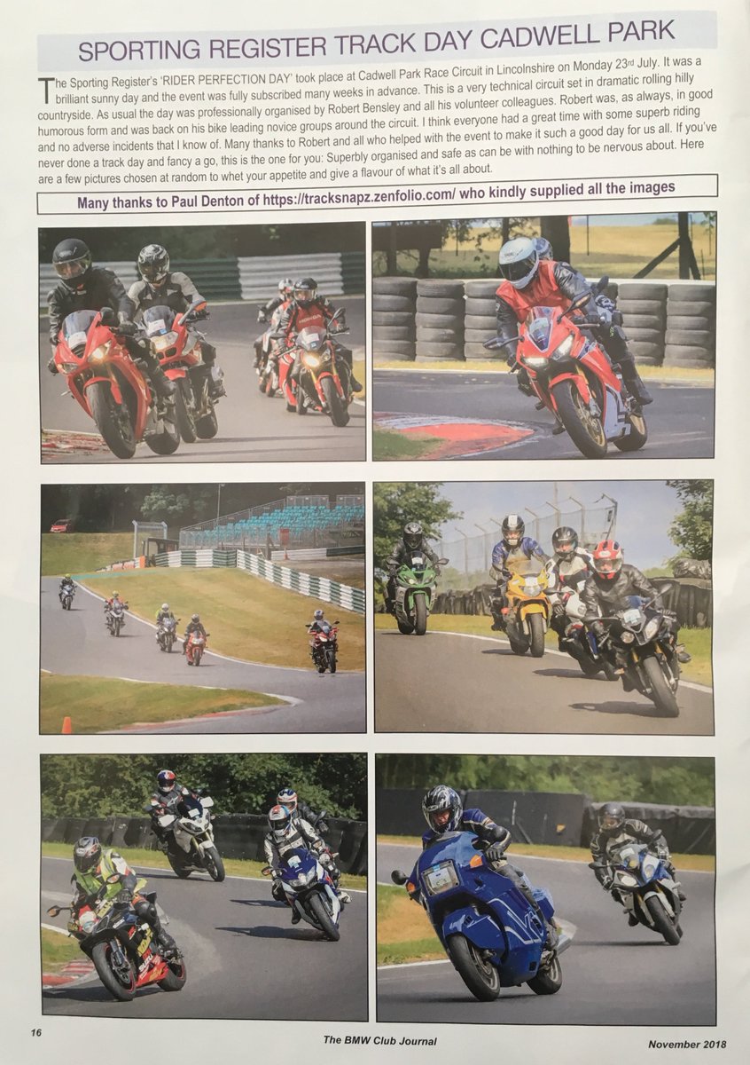 Tracksnapz's tweet photo. Excellent write up in Novembers Journal about their track day at Cadwell Park, BMW Bike Club magazine.
@CadwellPark 
@THE_BMW_CLUB_UK https://t.co/CFypJgtYxx