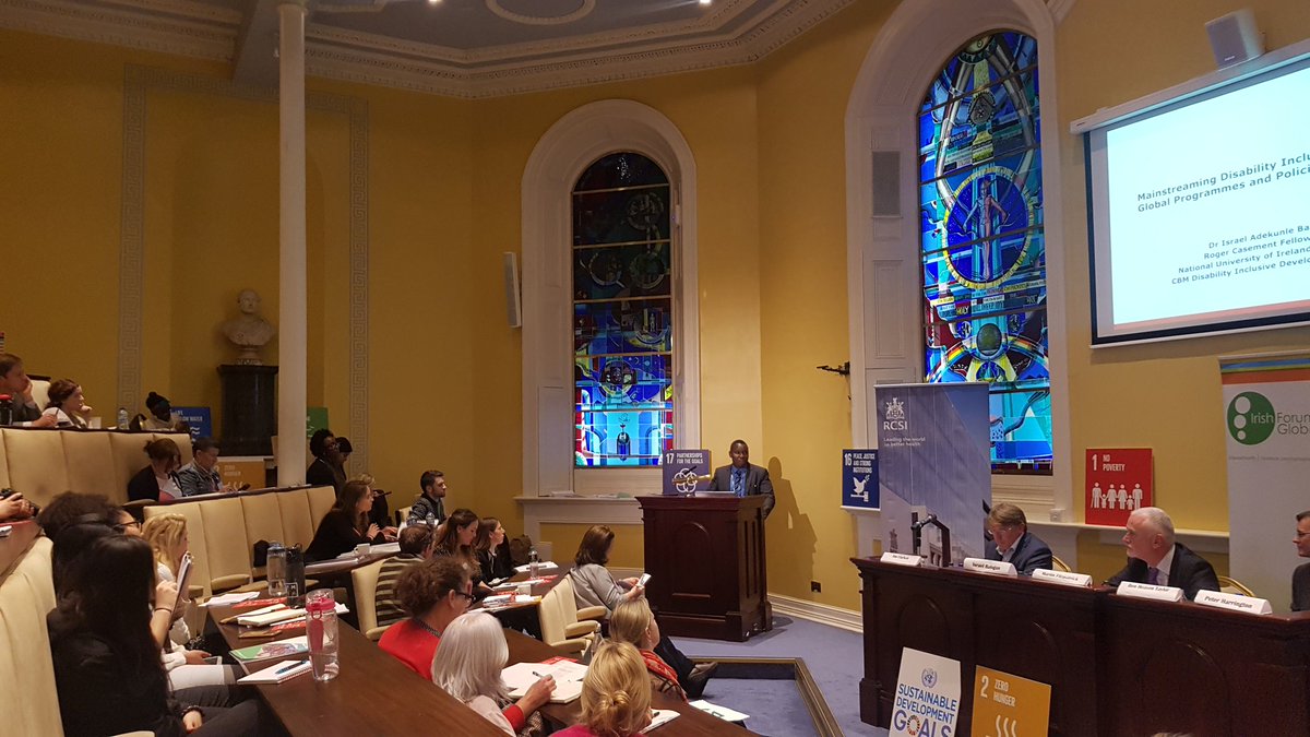 _SineadMurray_'s tweet photo. "Don't speak on our behalf we can be our own voices" Listening to Dr Israel Balogun #GHEConference discussing the importance of building capacity of #PLWD globally  @miseancara members are actively working to build the capacity of #peoplelivingwithdisabilities @iFGG @Irish_Aid https://t.co/pYDN7UebiL