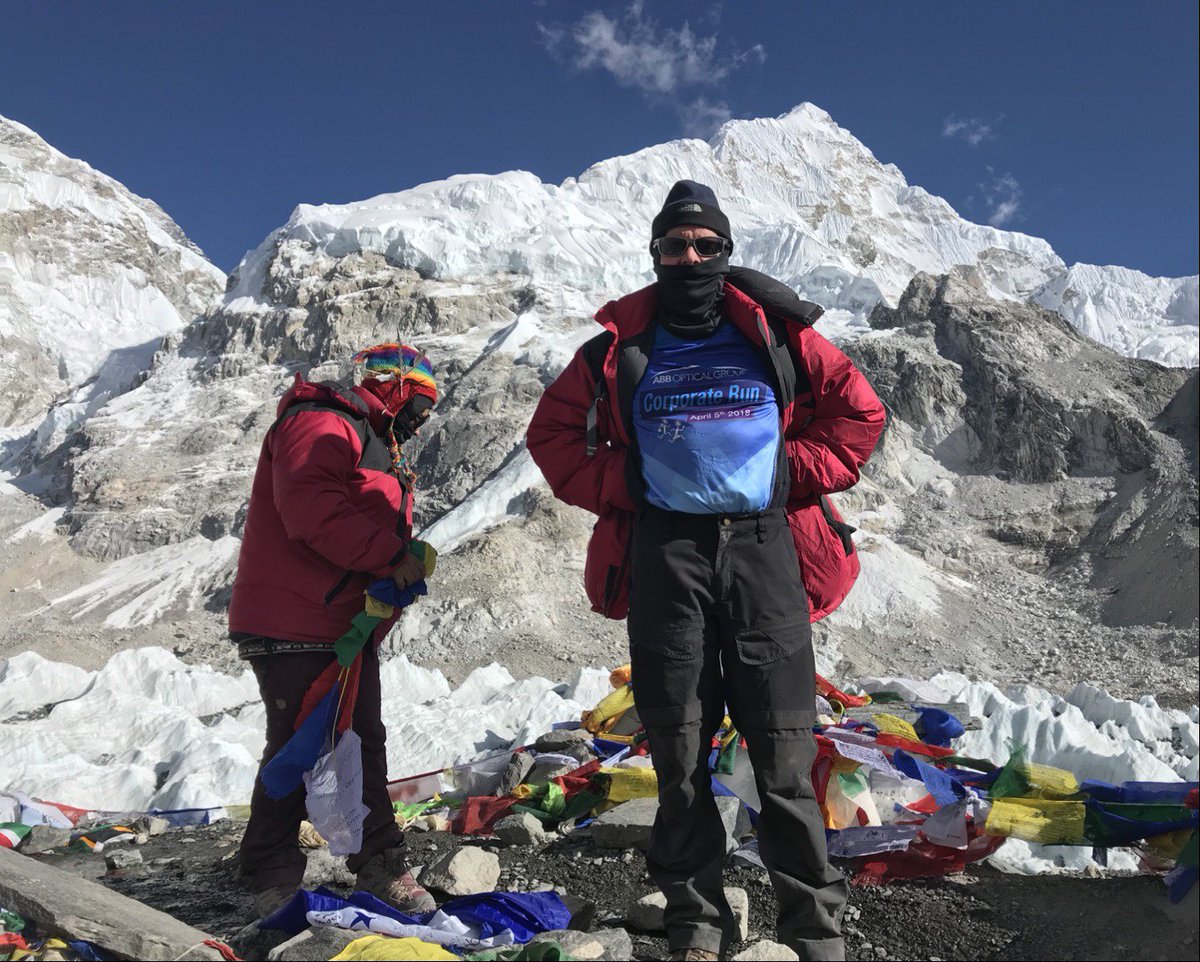 ABBOPTICALFAM's tweet photo. Very proud of you for accomplishing your dreams! 

"With the support of family, many friends, and the ABB OPTICAL team behind me, a personal achievement was reached on 10/24/18 – Mt Everest Base Camp, Nepal." - Chris Bauer https://t.co/RjW9LOAfCi
