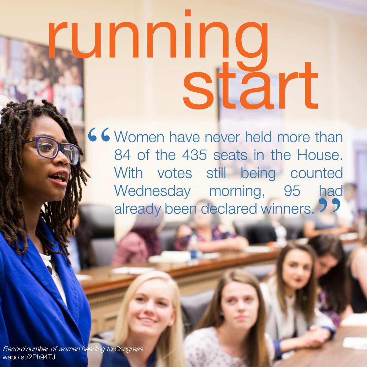 runningstart's tweet photo. These women are changing the face of power and showing young women that they too can lead in politics. We can't wait to meet the future leaders they inspire! #ILookLikeAPolitician

"Record number of women heading to Congress" @washingtonpost https://t.co/SHKnTjUjQp https://t.co/bJwRtADmuq