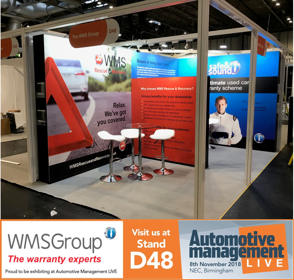 OptevenUK's tweet photo. The WMS Group are all set up for AM Live tomorrow, for what should be a great event. Visit the team at Stand D48 to discuss all your warranty needs.
#AMLive #wmsrescue #WMSGroup #Winningwarrenties https://t.co/k5TVftBS5I