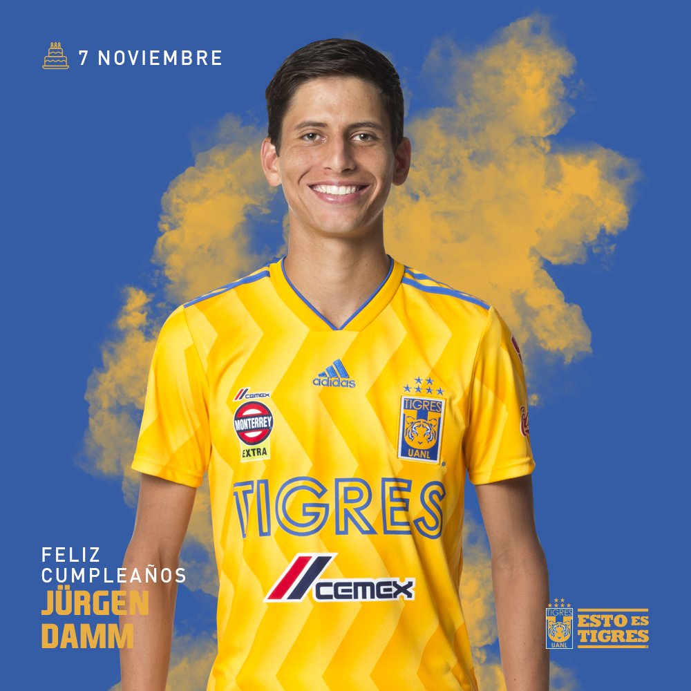 Club Tigres 🐯 (@tigresoficial) on Twitter photo 🎂 Hoy es el cumpleaños de nuestro jugador <a href="/jurgendammr25/">Jürgen Damm</a>. ¡Felicidades, Jürgen⚡️! #FelicidadesTigre 🎉 🎂 Hoy es el cumpleaños de nuestro jugador <a href="/jurgendammr25/">Jürgen Damm</a>. ¡Felicidades, Jürgen⚡️! #FelicidadesTigre 🎉