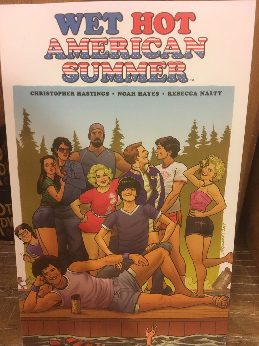 Return to Camp Firewood in the all-new #wethotamericansummer graphic novel! A brand new story spinning out of the cult-favourite film, on sale today from #christopherhastings & #noahhayes, with a cover by #joequinones! #ncbd #newcomicbookday #boomstudios