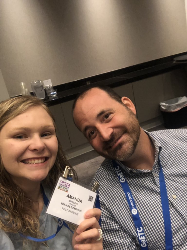 aekindergarten's tweet photo. So excited to be learning new things at the tech conference with @mr_bsclass! #GAETC18 https://t.co/n3IWX4oHR0