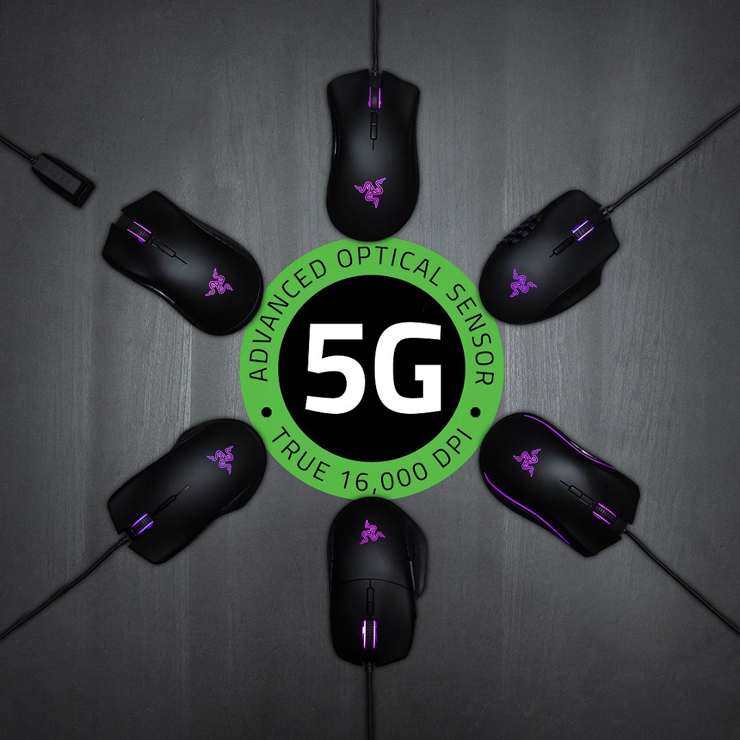 Razer's tweet photo. Mice, assemble. 🖱️ Discover how the powerful members of the Razer 5G lineup have perfected mice performance: https://t.co/5IcJJGoxi8 https://t.co/ZjNnV6xM8A