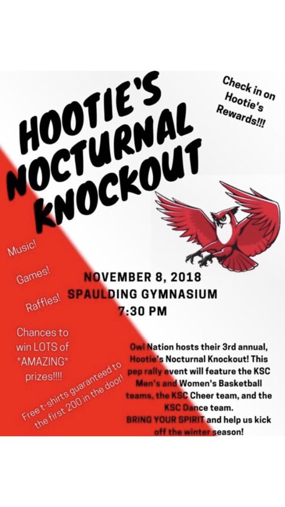 KeeneWBB's tweet photo. Come out and help us kickoff the season with @KSCBasketball tomorrow night at 7:30 @ Spaulding Gym!! Lots of prizes to be given out https://t.co/PdkCdDcEXz