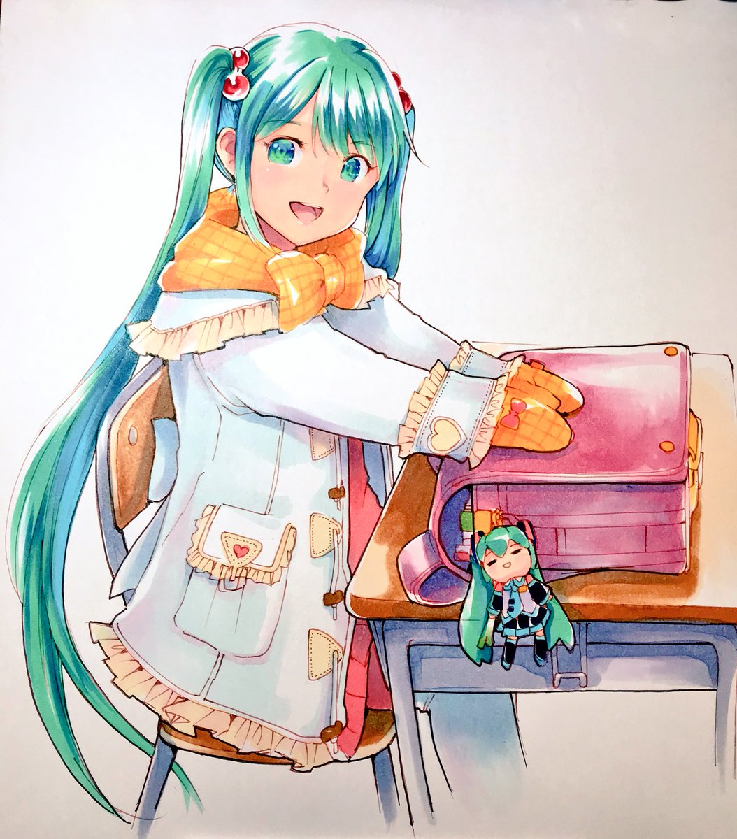 Mayoriyo まよりよ Twitter પર 小学生の初音ミクさん 今日も寒いね コピックで描いてみました Mayoriyo まよりよ Twitter પર 小学生の初音ミクさん 今日も寒いね コピックで描いてみました