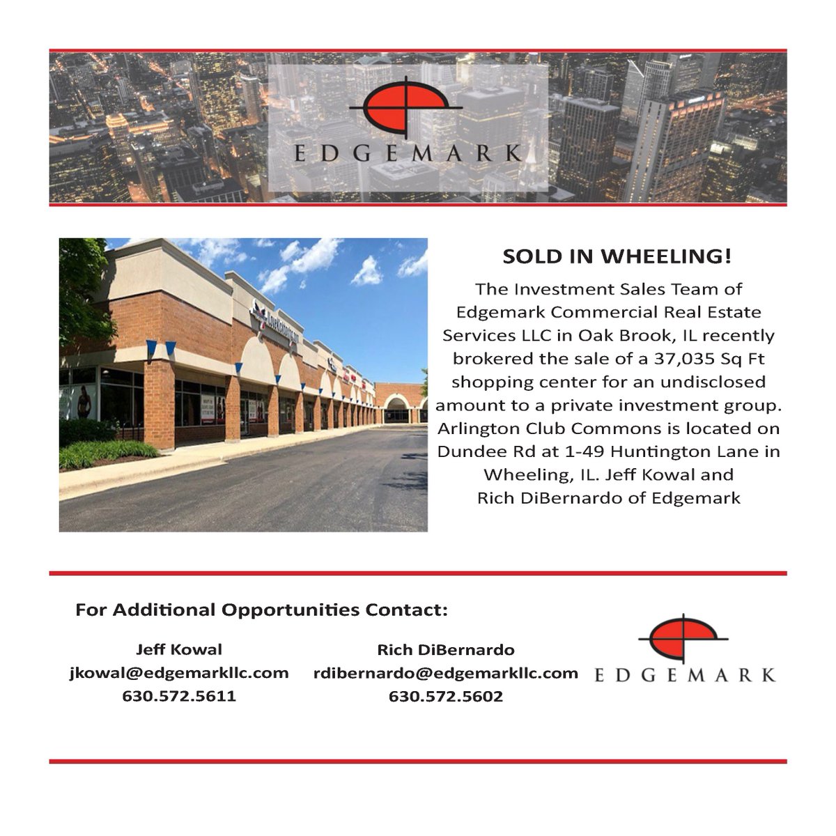 EdgemarkLLC's tweet image. SOLD IN WHEELING!
For additional opportunities visit edgemarkllc.com
hashtag#shoppingcenters hashtag#retailsales hashtag#retaildevelopers