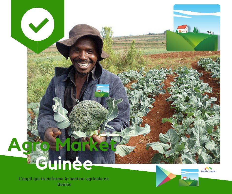 agromarketgn's tweet photo. Agriculteur, éleveur et agri-agropreneur vendez et faites connaitre vos produits https://t.co/l7PWmF5PoV  Agro market Guinee #App #Market 🇬🇳🍍🍉📲💰 #Guinee #Kibaro https://t.co/kY733OZiGR