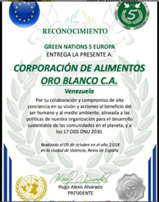 TokenOro's tweet photo. Buenos Dias Gracias a Green Nations 5 y a Ola Mexico, por tan honorable Reconocimiento es de gran satisfacción seguir contribuyendo con el medio ambiente https://t.co/rgTxPI0Y9A