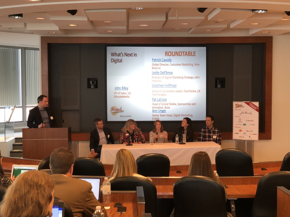 BrandInnovators's tweet photo. Tapping the digital gold mine with these marketing mavens 💯 @PatrickECassidy @newbalance @johnhancockusa @LAFines @GretchHof @GretchHof @patlacroix33 @Bose @AnnUnger20 @PUMA @MinuteMediaLTD #JohnRiley #BISummit https://t.co/zkh5DULfZt