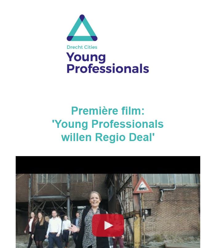 DealDrecht's tweet photo. De special edition @DealDrecht nieuwsbrief is uit! Met de première film: 'Young Professionals willen Regio Deal' https://t.co/4gNoC5qnZL
#DC2030 #RegioDeal #YoungProfessionals #DrechtCities https://t.co/PMMkuoAHtx
