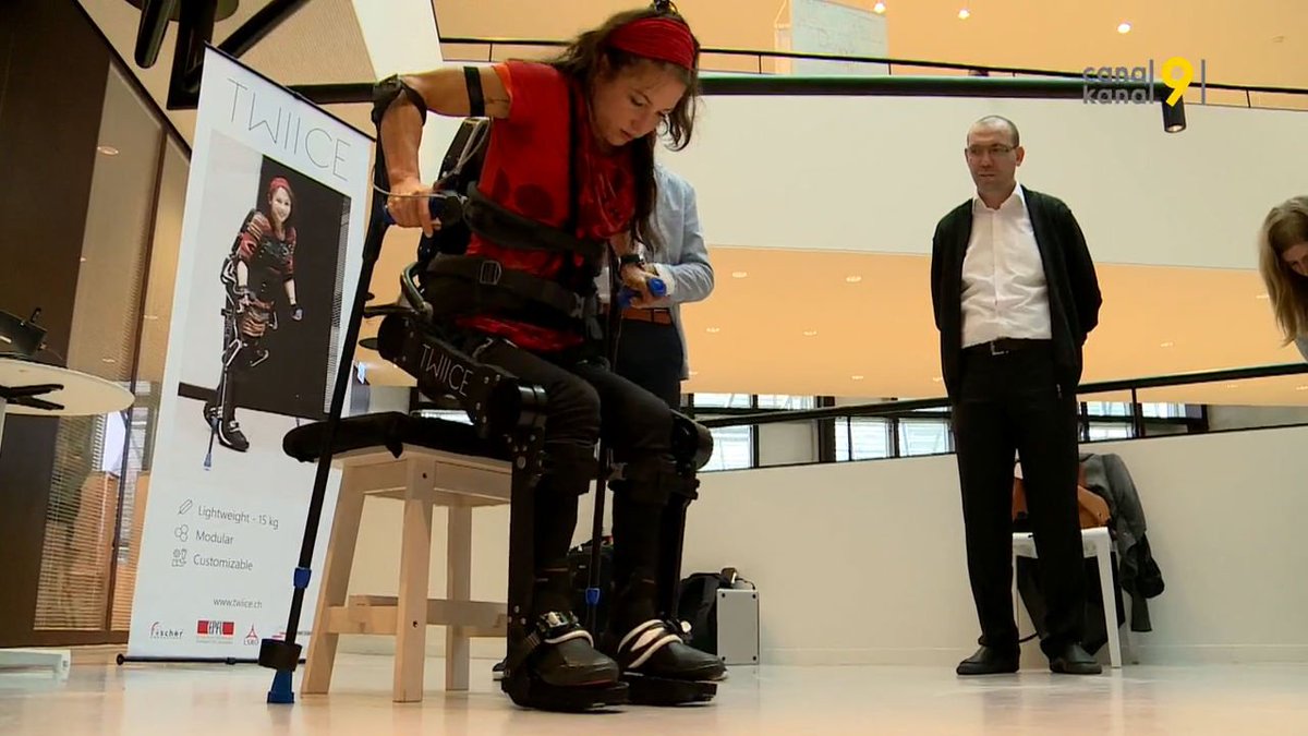 canal9valais's tweet image. Twiice One donne de l’espoir aux paraplégiques. «Avec cet exosquelette, je ne me sens plus la victime d’un handicap», se réjouit Silke Pan canal9.ch/twiice-one-don… #TechNews #SilkePan #roboticmobility #epfl #paraplegie