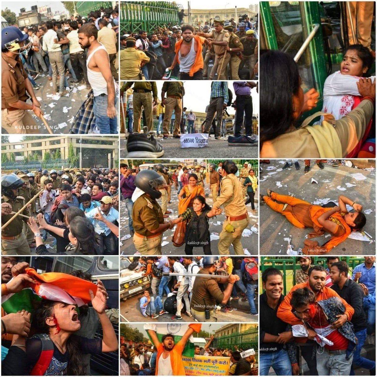 AtulVis25612113's tweet photo. @myogiadityanath @BJP4UP बिना भेद भाव किये 68500 शिक्षक भर्ती अगर हुई होती तो41000 नियुक्ति के बाद 27000 बची शिटे 30&amp;33%(45&amp;49)no.आप के ही शासनादेश से पास बच्चों की नियुक्ति दे देते तो विकास होता या उनपर लाठियाँ बरसा कर चोटिल करने से विकास हो रहा है,जब 30&amp;33%की बात आती है तो आप और आपके अधिकारी मौन क्यों? https://t.co/sPdmJHxdDi