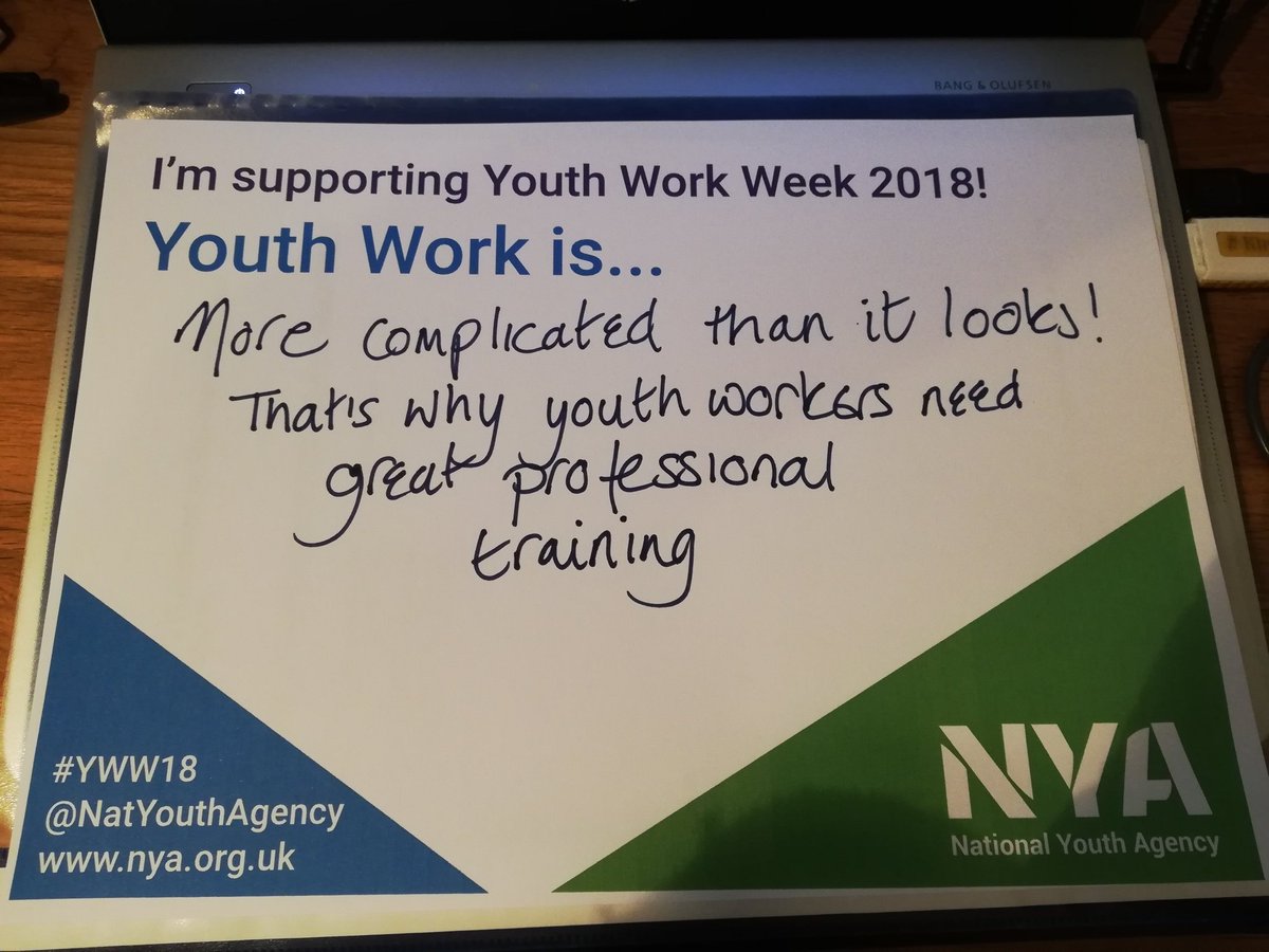 It's #YWW18 and the theme is 'what is youth work?' @natyouthagency @TAGPALYCW