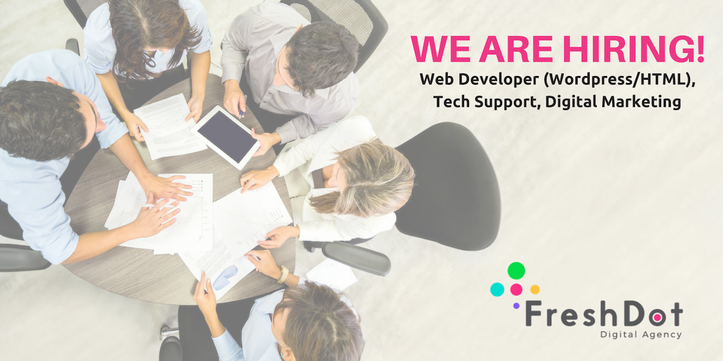 freshdotdigital's tweet photo. FreshDot is hiring! We are looking for "that" perfect fit to our company. Is it you?
Web Developer (Wordpress/HTML), Tech Support, Digital Marketing. 
Career opportunity details: https://t.co/2GNPpOPKT7
#charlottetown #PEI https://t.co/DKPN5k18FJ