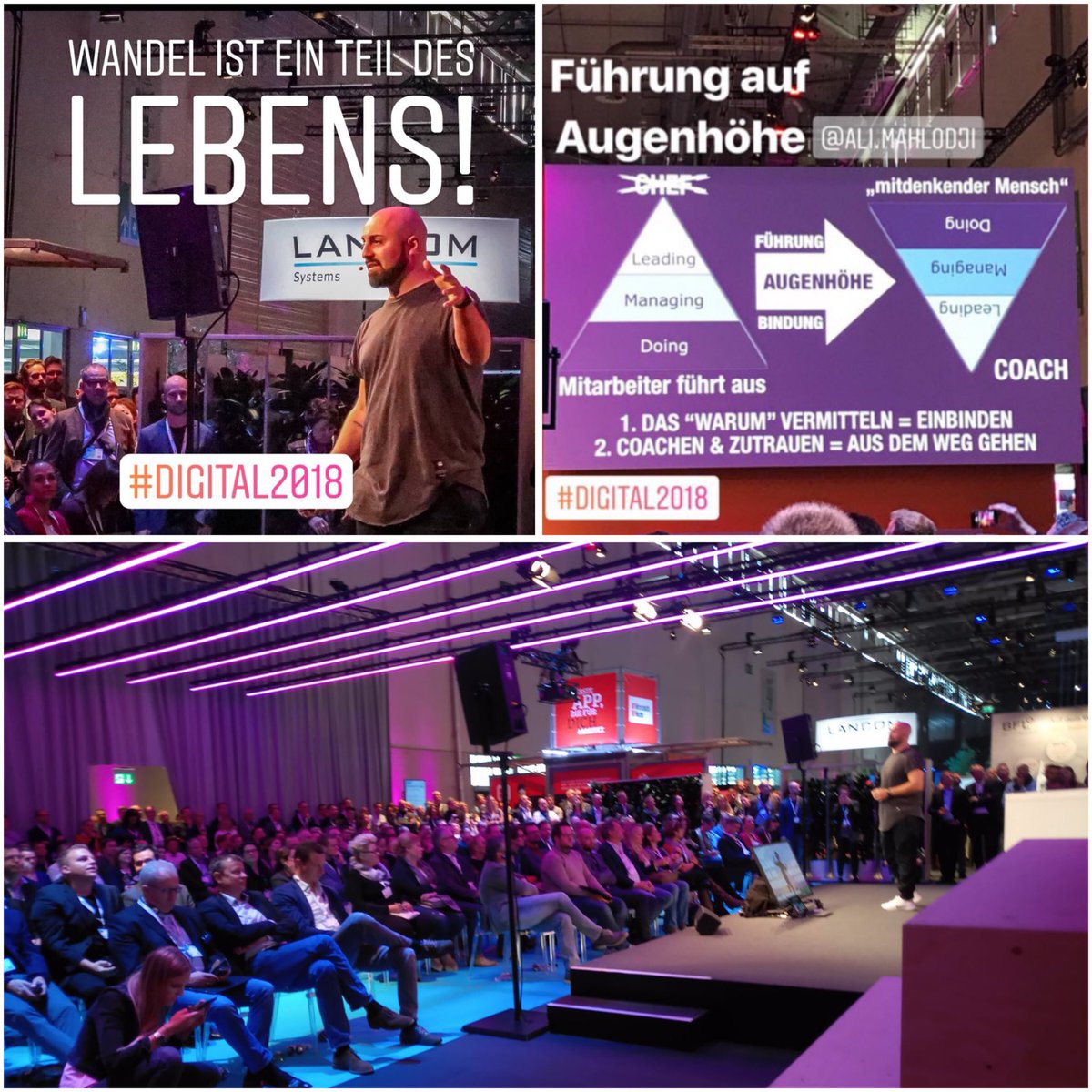 Danke an <a href="/deutschetelekom/">Deutsche Telekom</a> für die Einladung #Digital2018 🙏 

War ziemlich cool, zu sehen, wie immer mehr Führungskräfte realisieren, wie eng Kreativität &amp; Fehlerkultur mit der Basislernambition des Menschen und seiner Würde zu tun haben.  

Keynote „Führung neuer Generationen“