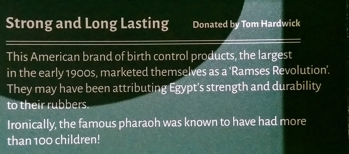 Here's something you don't see every day... #AncientEgypt themed contraceptives - ironically named after Ramesses II, the father of over 100 children! #Egyptmania #BoltonsEgypt #Museum30 #lovestory