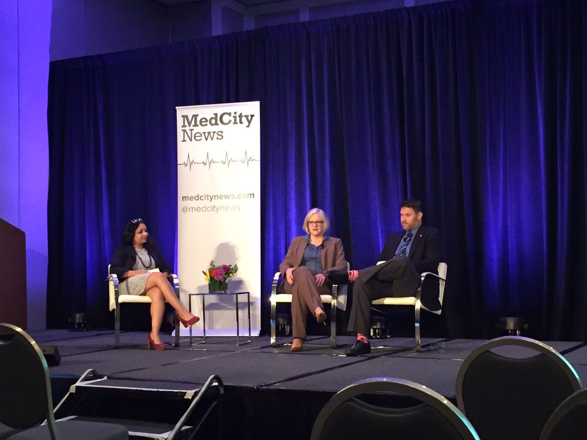 medcitynews's tweet image. Day 2 of the #mcengage conference kicks off with a panel on #AppleHealthRecords feat speakers from @DignityHealth and @UCSDHealth