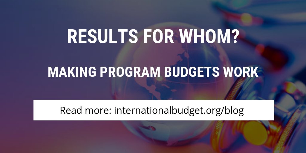 OpenBudgets's tweet image. The goal of #programbudgeting is to connect #publicspending with results. Is it working? Share your thoughts &amp;amp; learn more about new @OpenBudgets / @WHO research: bit.ly/2zwWncK