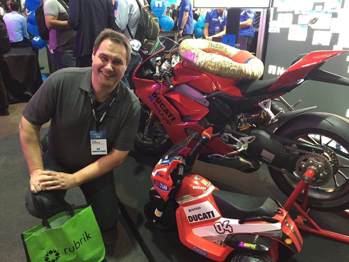 zehetal's tweet image. What about winning a big moto @NetApp #NetAppDucati #NetAppVMworld #DataDriven #vmworld2018