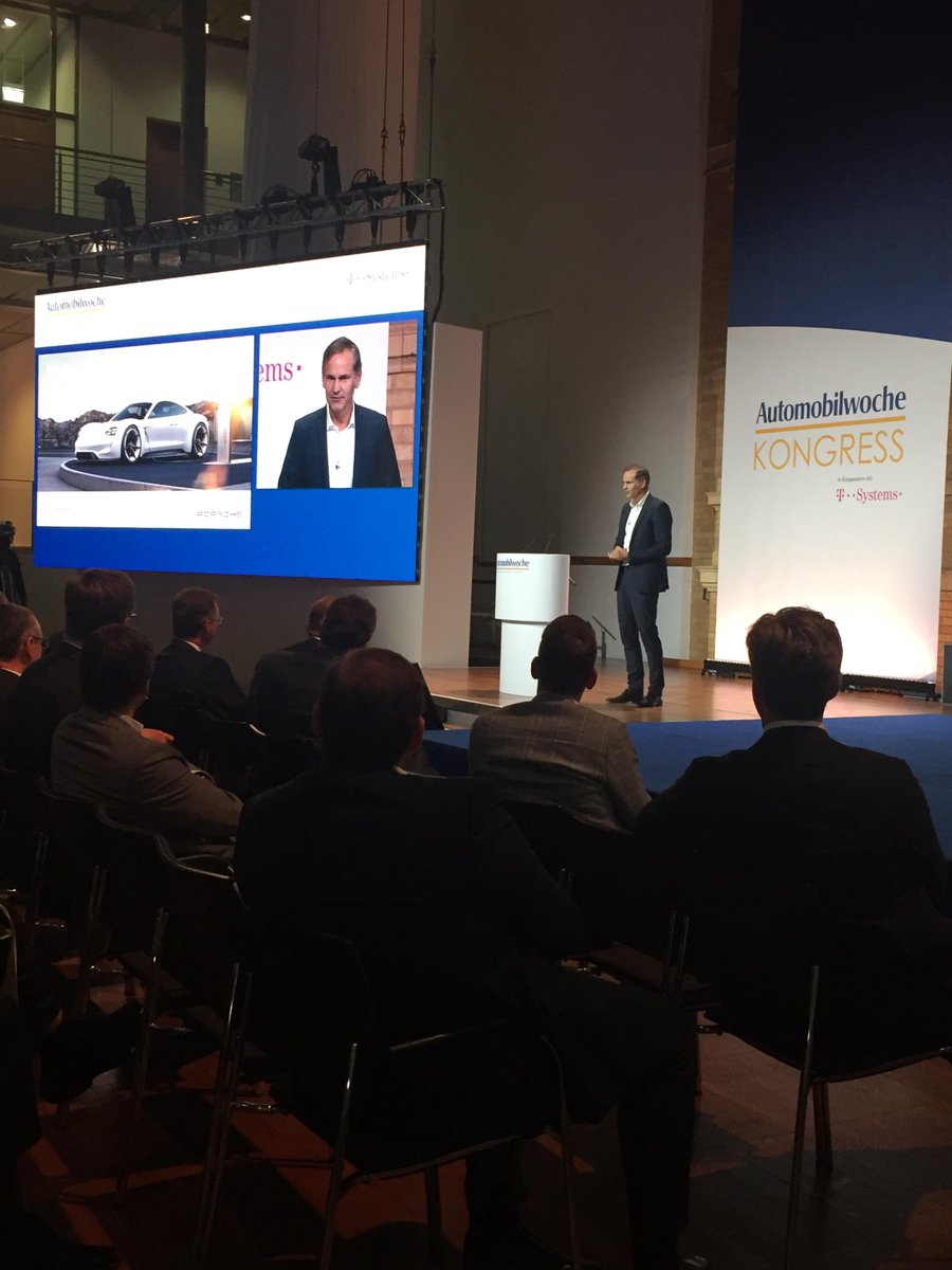 Oliver Blume from Porsche is sharing the #electrified future of sports cars at the Automobilwoche Congress in Berlin supported by <a href="/pwc_de/">PwC Deutschland</a>. Don't miss the brekaout session of Simon Ström und Marco Fischer about the future of automotive retail tomorrow! 
automobilwoche-kongress.de/eng/programm.h…