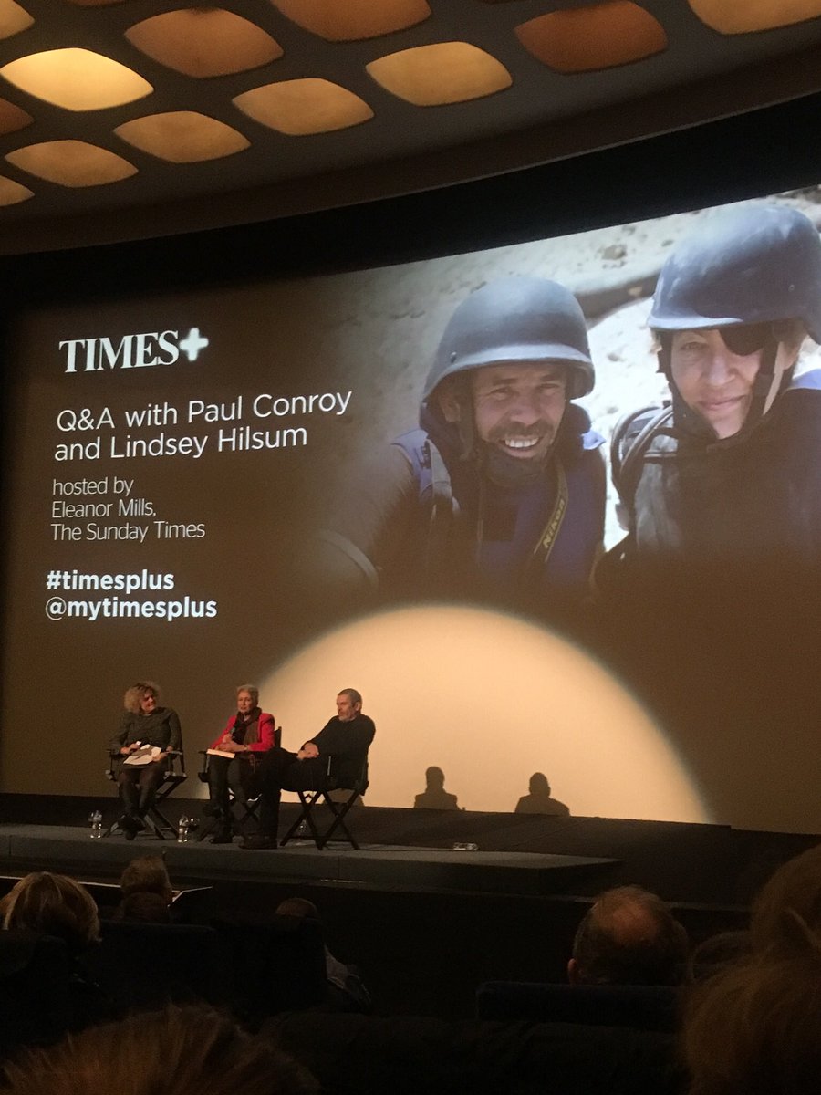 Last night I was privileged to listen to the captivating @reflextv talk about #MarieColvin and their experience in Homs. #UnderTheWire is the most insane, heart stopping, gritty testament to the horror of Syria. Please go see it - “the story has to be told”.