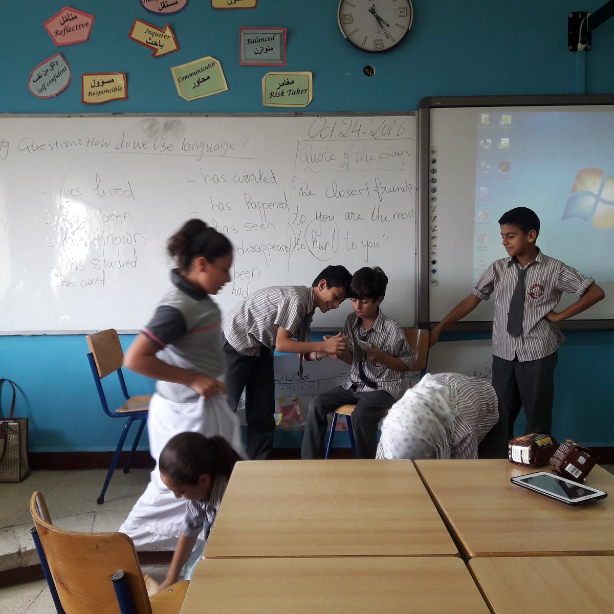 AtiehSamah's tweet photo. Showing a play creates special and unforgettable moments in the class# grade 6 learner performed their first play about "Internet Safety" @MakAishaSchool 
#Exhibition https://t.co/HV7ZADcekk