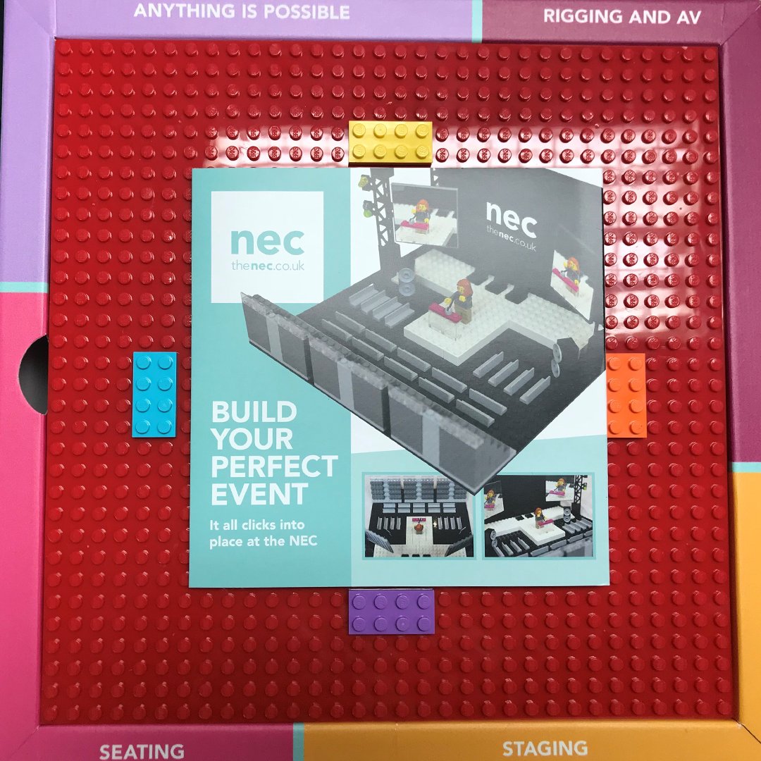 asemblgroup's tweet photo. Thanks @thenec, we loved opening our mail from you this morning! Can’t wait to get building...
@ChezzaDalton #venues #NEC #lego #eventbuilding #eventagency https://t.co/2IoebMzyDG