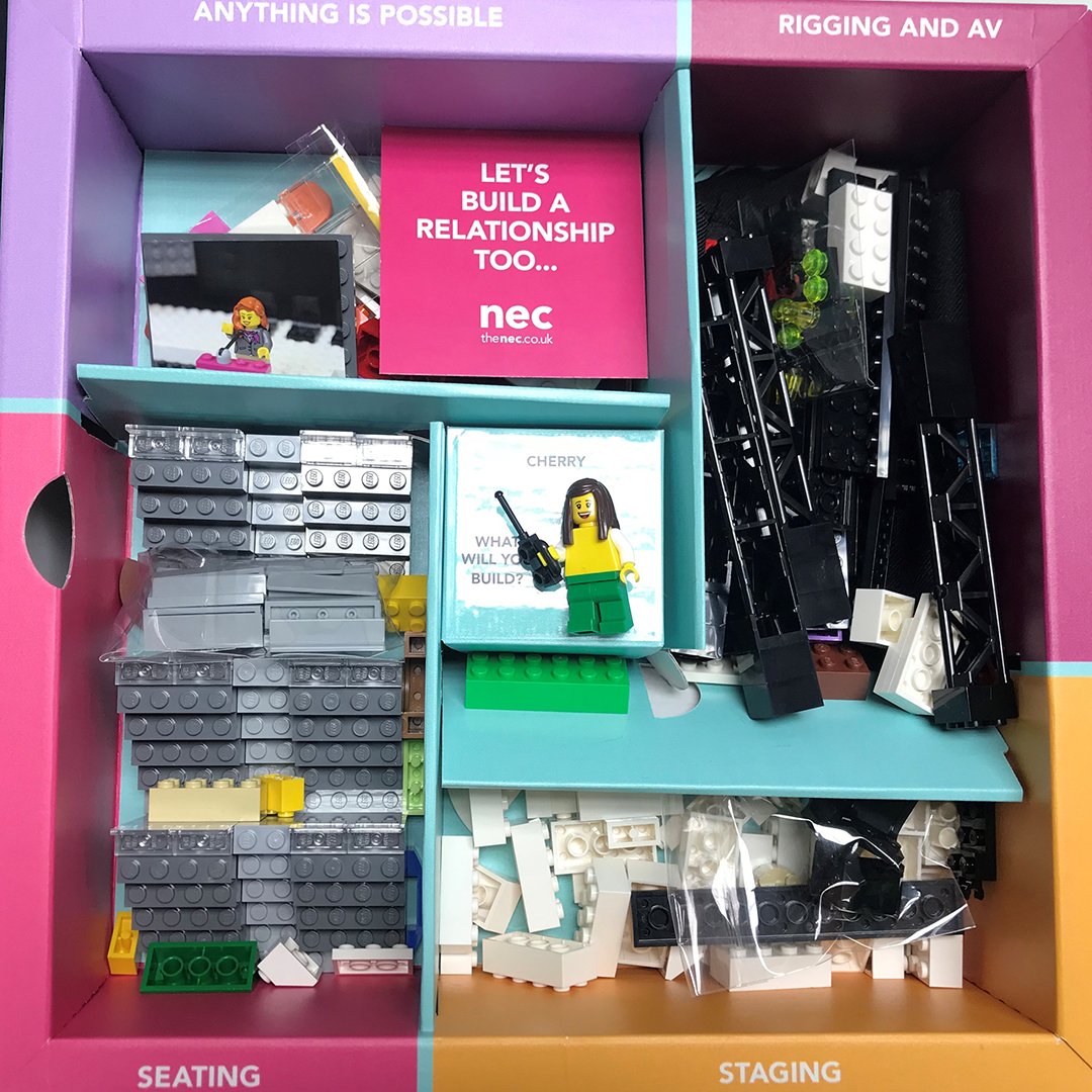 asemblgroup's tweet photo. Thanks @thenec, we loved opening our mail from you this morning! Can’t wait to get building...
@ChezzaDalton #venues #NEC #lego #eventbuilding #eventagency https://t.co/2IoebMzyDG