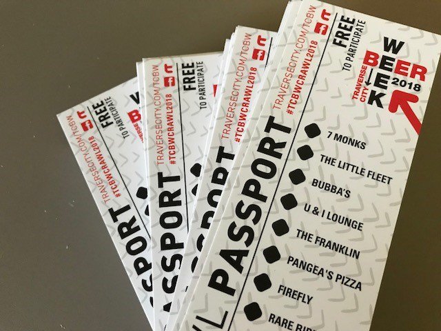 TCBeerWeek's tweet image. Pub crawl passports arrived today! Stop by the Traverse City Tourism Visitor Center to pick yours up.