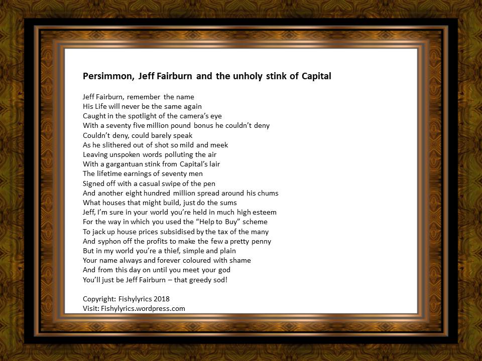 poetfish2's tweet image. The unholy stink of Capital #Persimmon #JeffFairburn