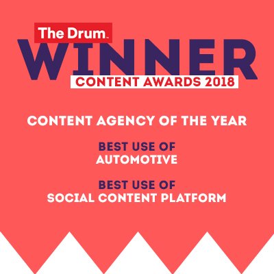 What an evening! We are thrilled to announce that last night we won three awards at #TheDrumAwards including Content Agency of the Year. A huge congratulations to everyone involved!