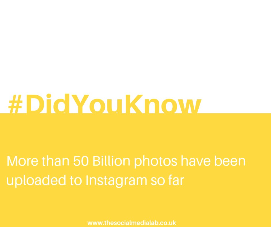 _TSMLab's tweet image. #didyouknow 👉 More than 50 Billion photos have been uploaded to Instagram so far