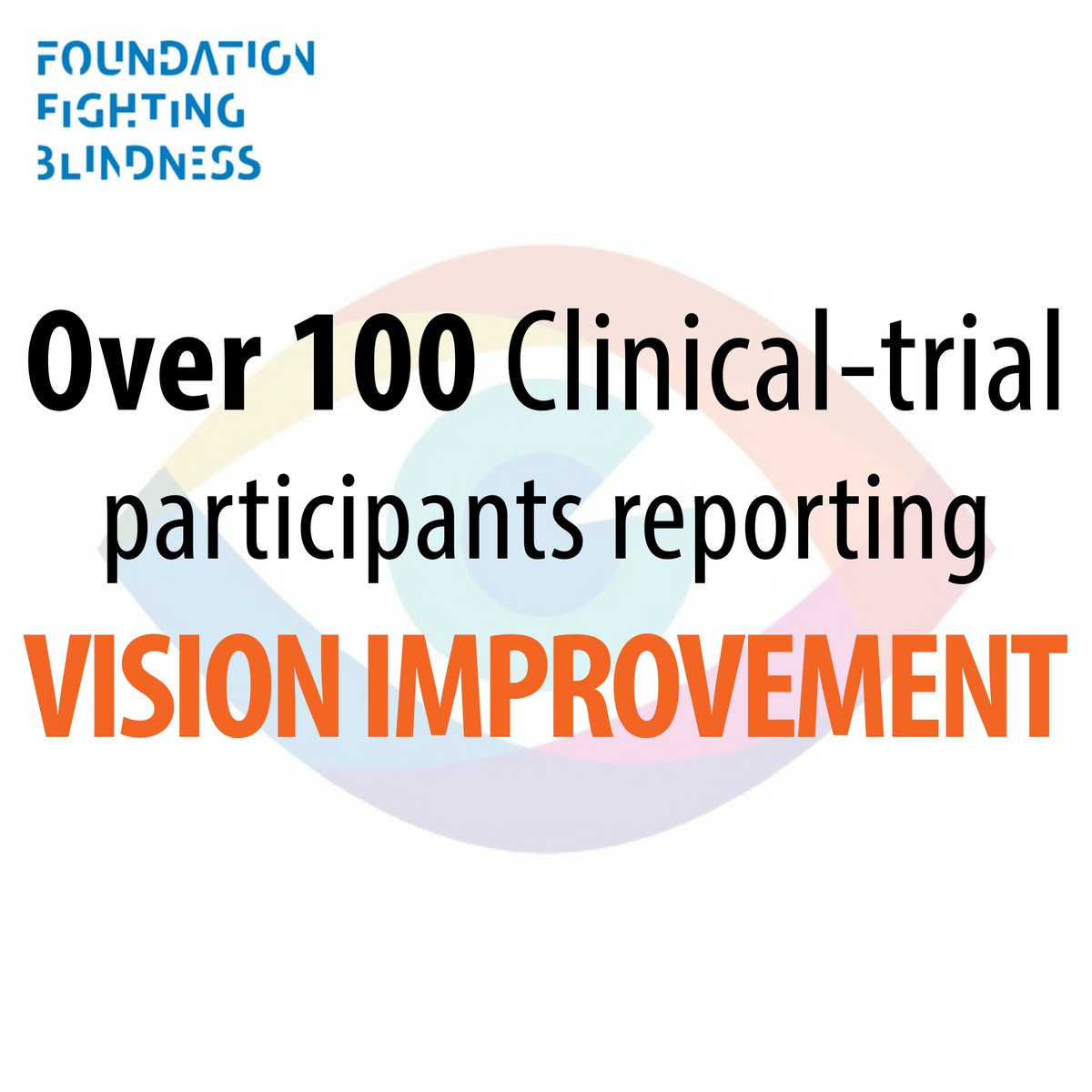 FightBlindness's tweet photo. The Foundation has supported over 100 #clinicaltrials where participants have reported #vision improvement, which was made possible by FFB funding. Our work, however, is not yet complete and we can continue to rise to the challenge with your help! https://t.co/QKj3sT7EeE https://t.co/Ij50Qu5yLy