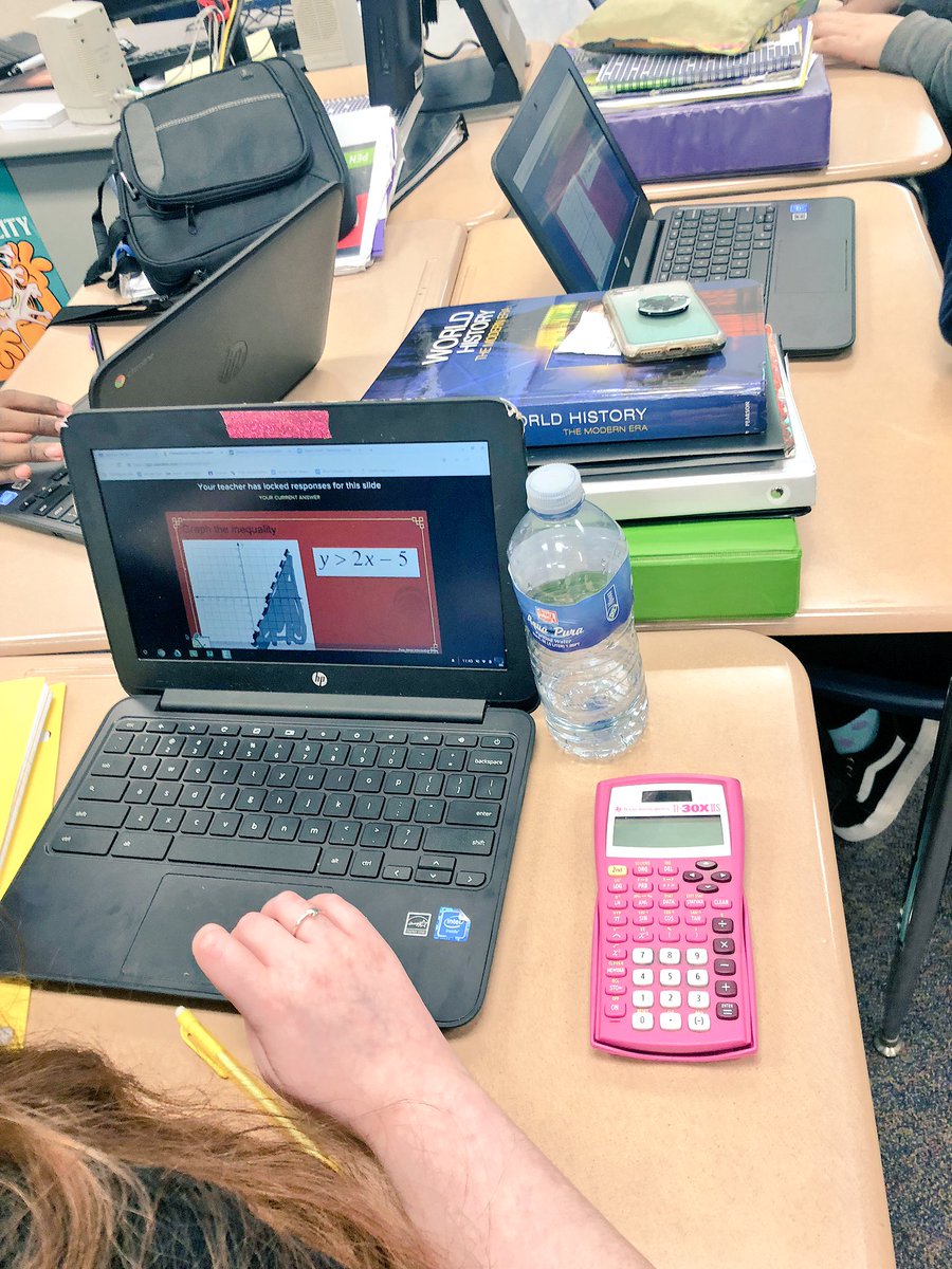 GormanEdu's tweet image. We are back with a @PearDeck update! Today we spent the day practicing shading inequalities with the drawing feature! #GorBrenner 🍐💙🐅