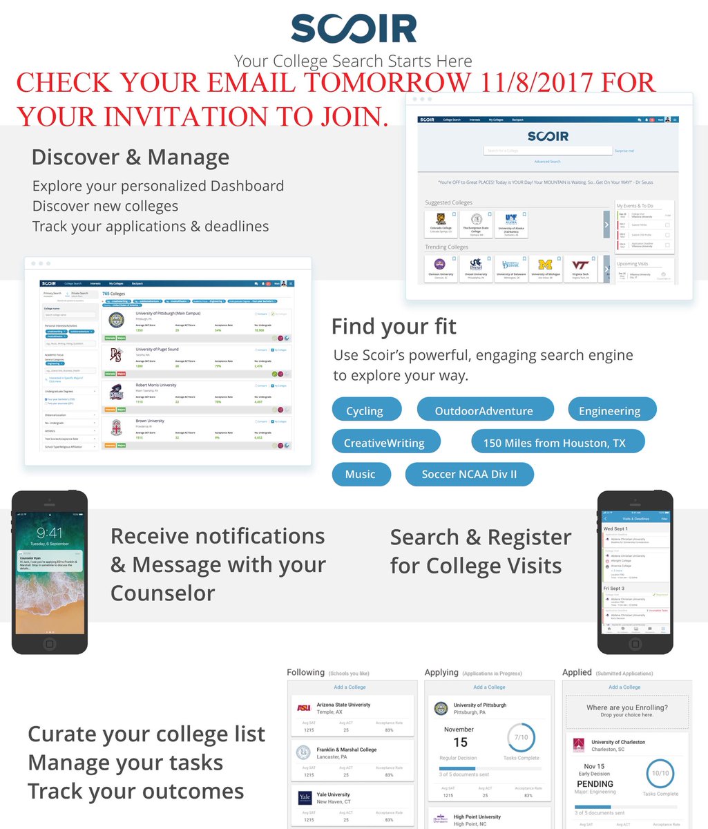 HRA2College's tweet photo. HRA Juniors: We are replacing Naviance with Scoir. On this application you will be able to view HRA scattergrams. Check your emails tomorrow! https://t.co/IJdL7oyFzH