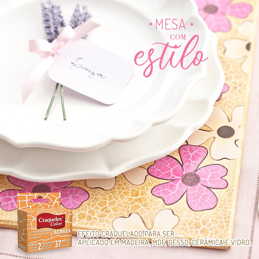 AcrilexBrasil's tweet photo. Mesa com Estilo!

Com a Craquelex Color é possível criar efeitos craquelados para enfeitar a sua mesa posta!

Conheça: https://t.co/DaKVetpvsR

#acrilex #craquelexcolor #efeitocraquelado #craquelado #mesaposta https://t.co/O8Tpc0Zsz7