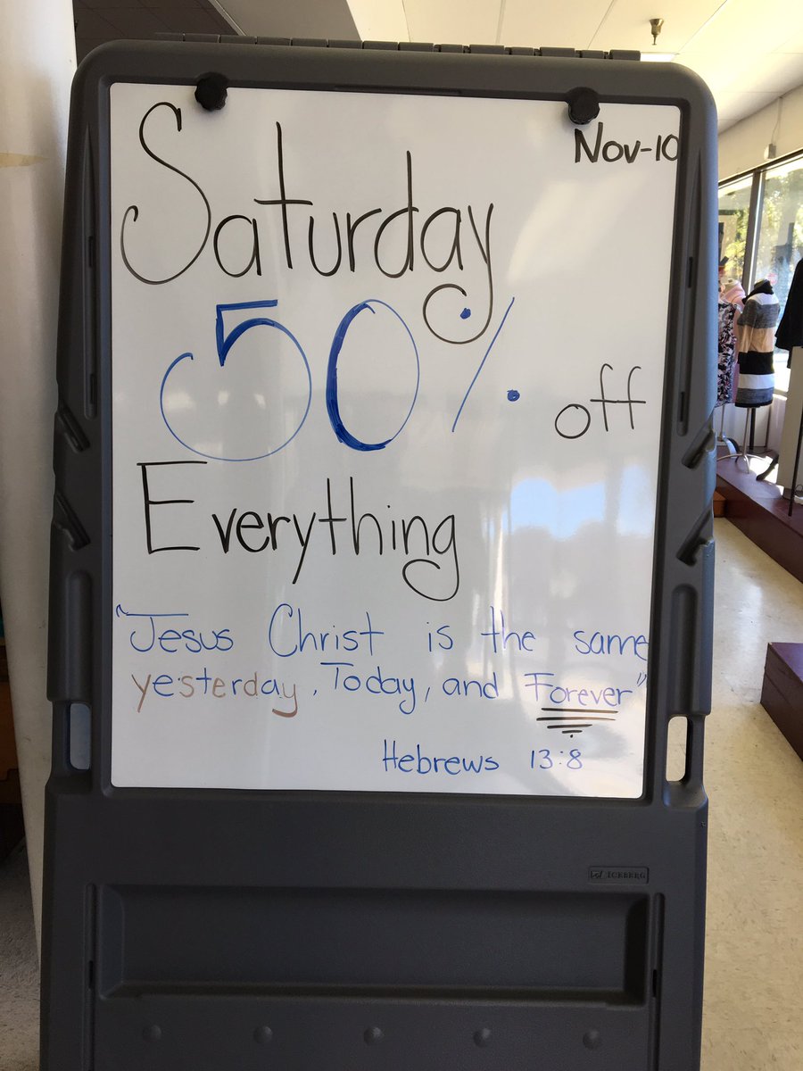 RRMissionStore's tweet image. Saturday, November 10, come in for 50% off the ENTIRE store!  Christmas merchandise is out!  #bestdealsinthetriangle
