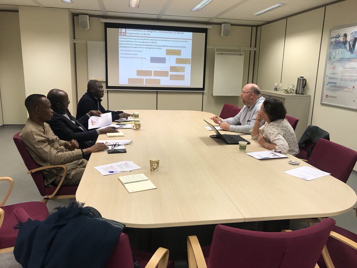 UNIDO_Brussels's tweet photo. Last day of mission to BXL for #ECOWAS Industry Cssr. Mr. Mamadou Traore. Rich discussions with representatives from the #EC #DGSANTE, #BELAC - Belgian Accreditation Body and #ACP Sec. General, Dr. Patrick Gomes. https://t.co/1ccToUSrUj
