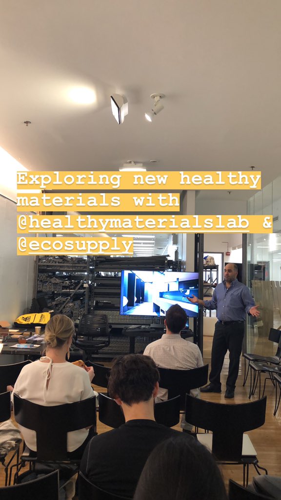 LoorenBrooke's tweet photo. Lunch &amp; Learn today: #healthy &amp; #green #materials, cannot wait for products like #richlite to become #mainstream! #Sustainability #healthymaterials #materialmatter @parsons_HML @parsonsdesign @ecosupplycenter @mMCollaborative @MaterialCX https://t.co/SNxWzqHwKD