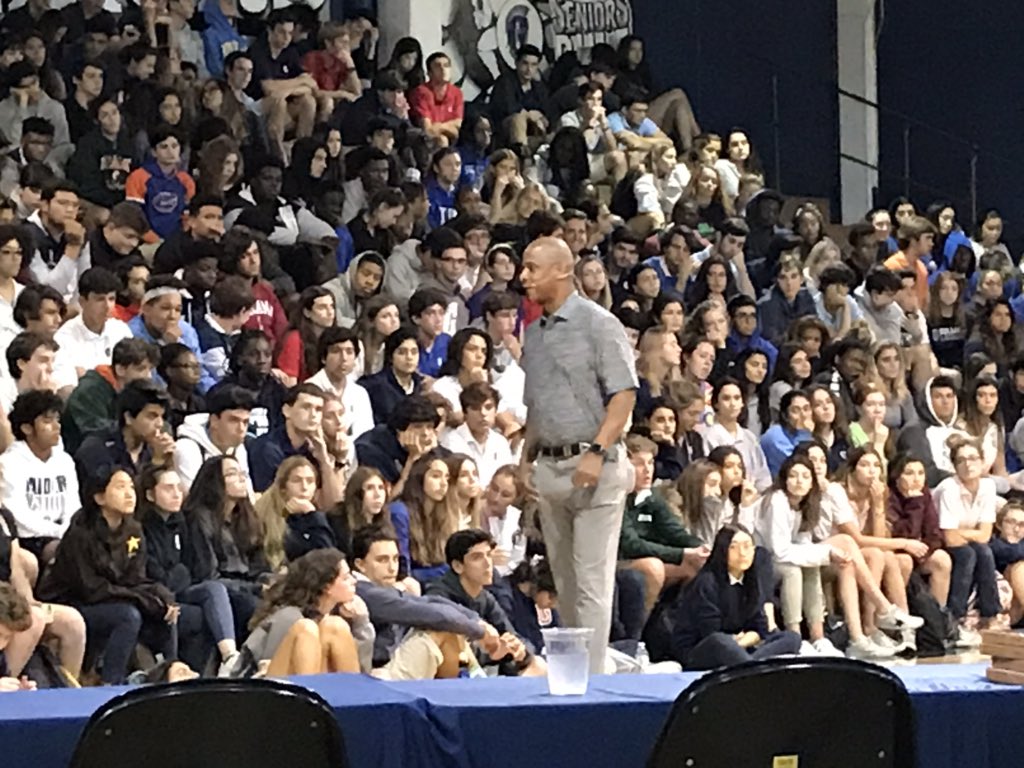 j_schoenwald's tweet photo. Darryl Strawberry speaking to our Upper School students today at the Prep @GulliverSchools https://t.co/EBcRqmmmY0
