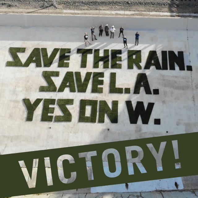 LAWaterkeeper's tweet photo. We did it! Thank you for choosing to invest in clean water, good jobs &amp; green space in LA! Our oceans, streets, neighborhoods &amp; taps are celebrating! 🎉 #YesOnW https://t.co/rZicYkJn4k