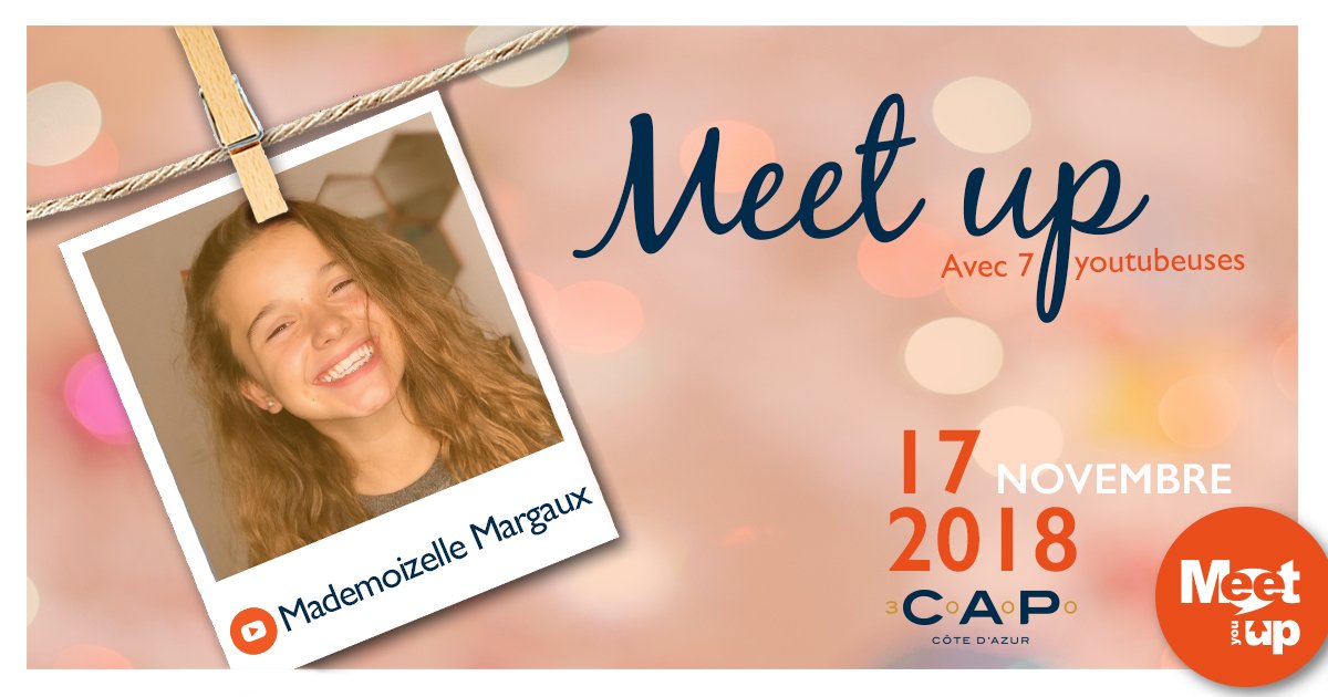 MeetYouUp's tweet photo. 🔸️🔶️ MADEMOIZELLE MARGAUX 🔶️🔸️

Le 17 novembre retrouve Mademoizelle Margaux à @CCap3000.

Aussi pétillante que drôle, Margaux sera là pour papoter, rigoler et prendre des photos avec tous ses abonné(e)s.
_______
100% gratuit
_______
#cotedazurfrance #cap3000 #meetyouup https://t.co/QpguZg7bOZ