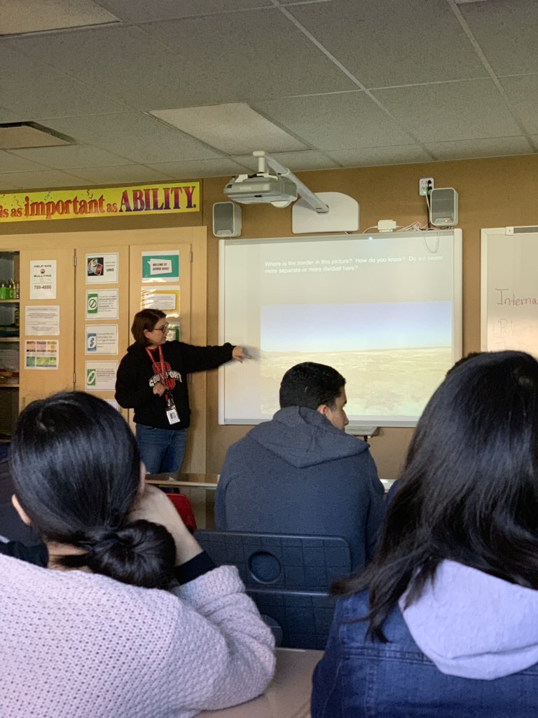 SHS_GreatThings's tweet photo. Have you ever thought about team teaching? Mrs. Peddie and Mrs. Kompara are teaming up to share experiences about the US/Mexico border with their EL students! #BeACardinal #FlyAsOne https://t.co/NLg0rIZaG7