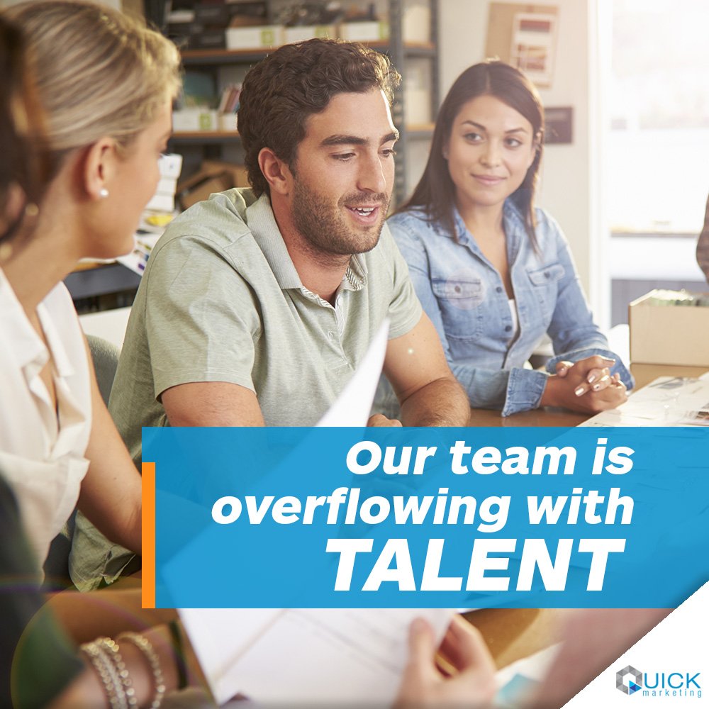 QuickMarketing_'s tweet photo. Our team is overflowing with talent! From graphic designers to web gurus, SEO geeks to witty writers, we have the talent to take your digital marketing efforts to the next level! Contact us today to get started.  #digitalagency #Quickmarketing 
https://t.co/S0LSfpMSSE https://t.co/px0lmj54DX