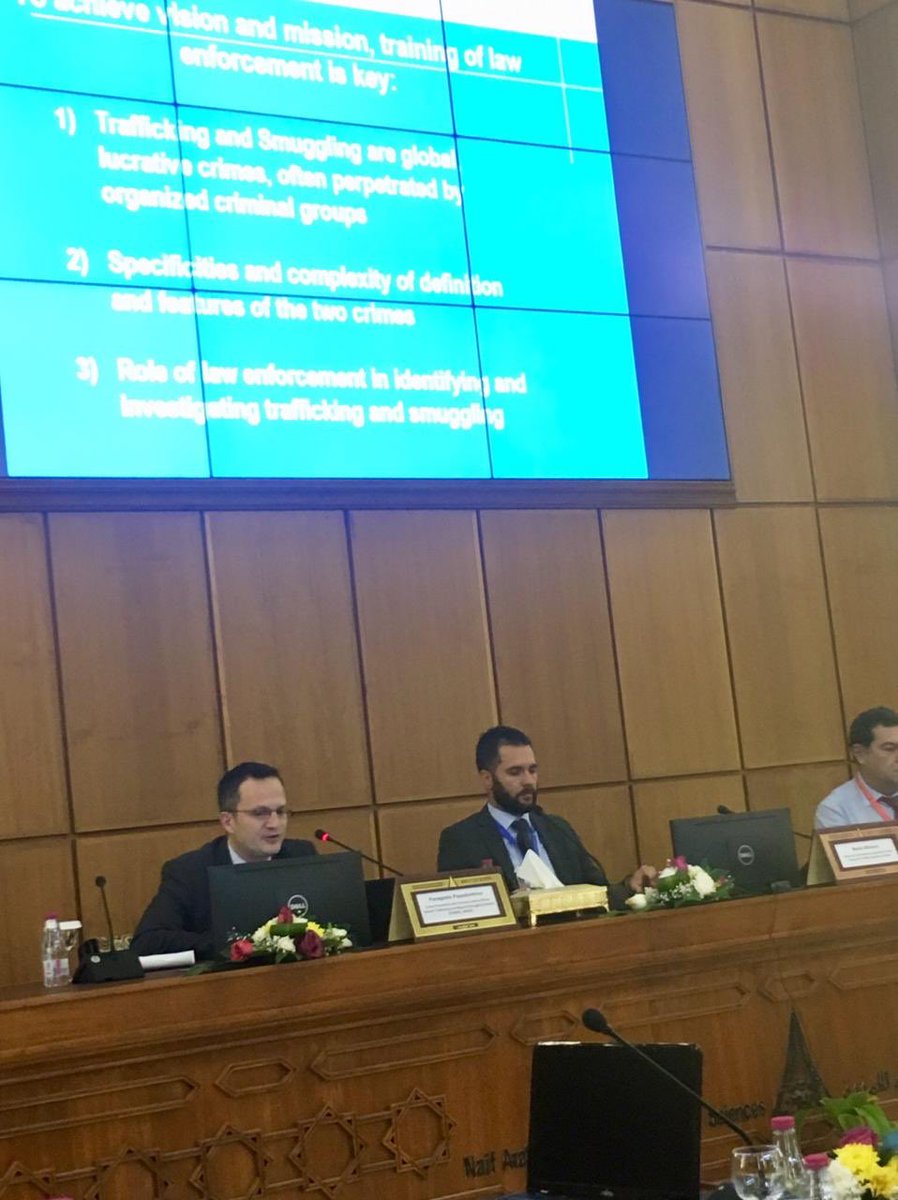UNODC_OrgCrime's tweet photo. Our colleague #PanagiotisPapadimitriou participated in the 3rd law enforcement training initiative meeting at the Naif Arab University for security sciences #NAUSS in #Riyadh. Takis presented on training tools & methodologies on #TIP & #SOM. #LE_TrainNet @UNODC @UNODC_BENATOC https://t.co/KNvkEIUSpY