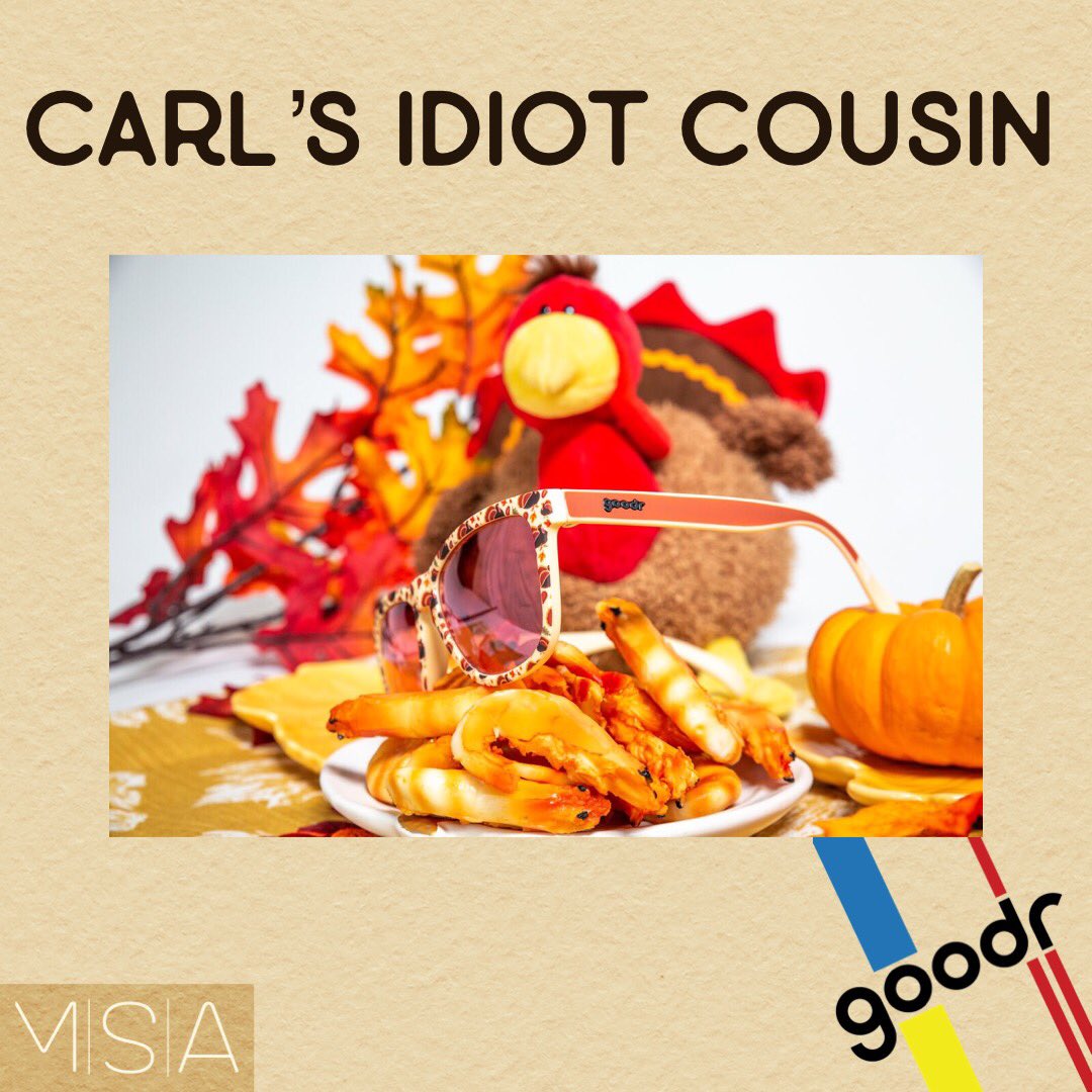 multisportreps's tweet photo. . @goodr released their Thanksgiving sunnies— Carl’s Idiot Cousin! Just in time for a Turkey Trot race or any other run in November. Make sure to get some for the runners at your store! Up on the B2B now!
______________
#multisportarsenal #goodr #thanksgiving #running #turkeytrot https://t.co/HA1aUk5l88