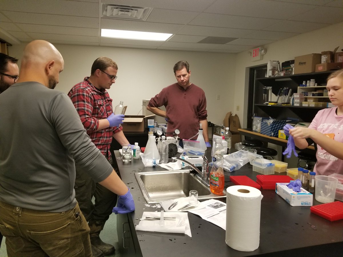 mike_drez's tweet photo. Having a great time at the eDNA workshop! We came up with a class field project on Northern Dusky Salamanders, even flipped a few during VES! #INHSPaceLab #INHSResearch #NGRREC @Pudge_12 https://t.co/45YEXOnTxh