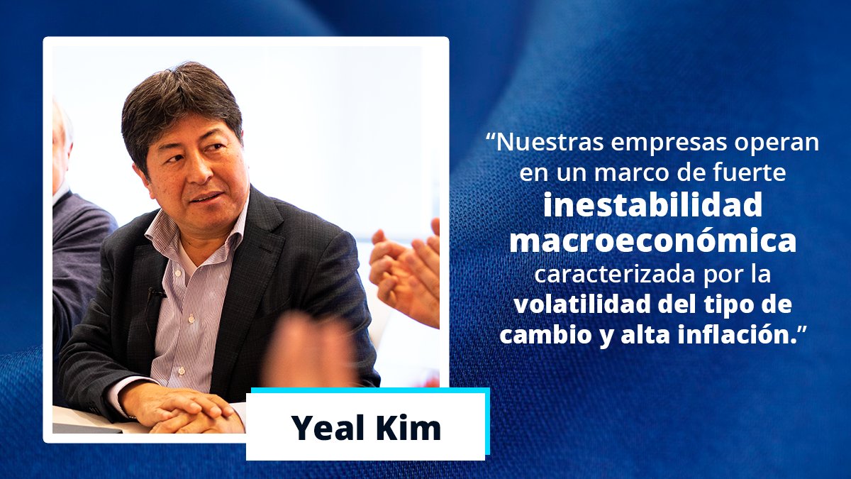 fundprotejer's tweet photo. Yeal Kim, Presidente de la Fundación Pro Tejer, nos comentó como opera nuestra #IndustriaTextil en #ProTextil18.
#Importaciones #Inflación #Industria #PyMEs #BuenMiercoles #Textiles https://t.co/HQFYoqOg5r